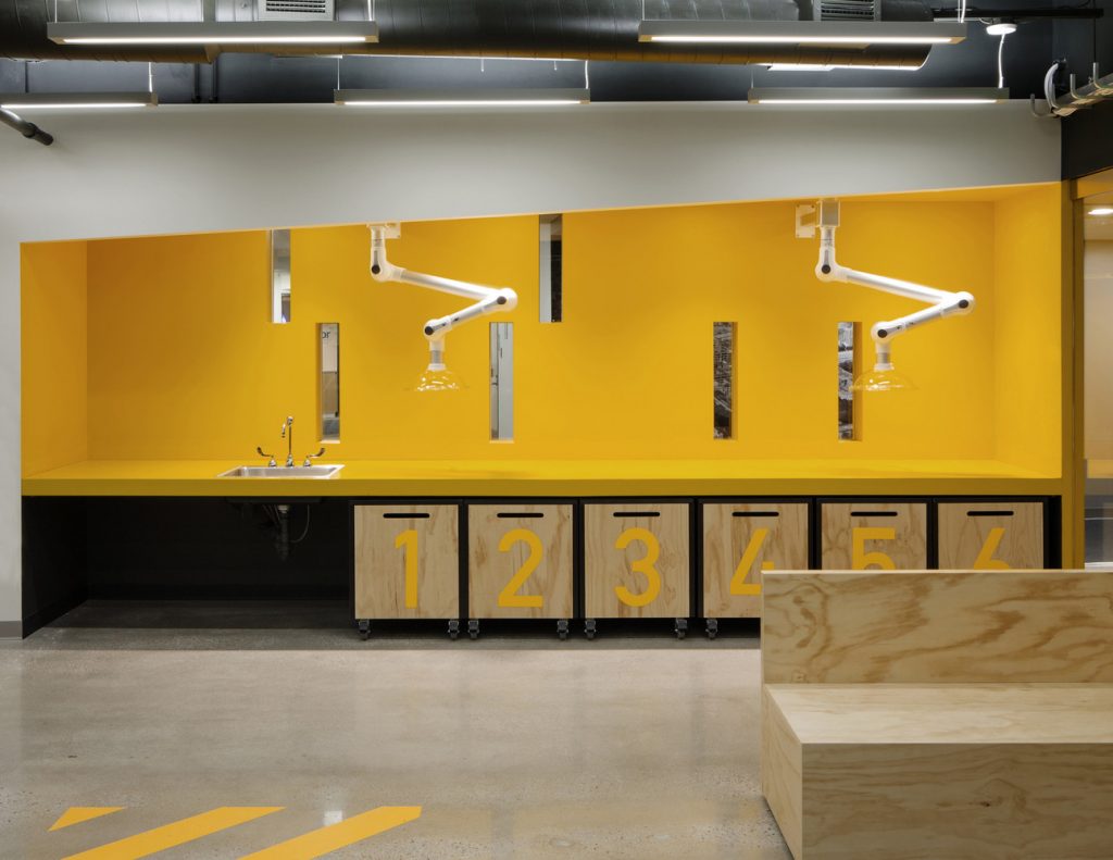 Yellow and Gray: Pantone Colors of the Year 2021 in Interior Design 5 MIT Beaver Works Workspace
