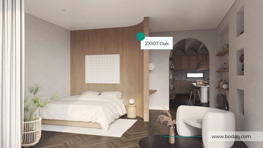 Wall Paneling Design Ideas: From Bedroom to Basement 13 Wall paneling design ideas: Bedroom wall paneling covered with architectural film