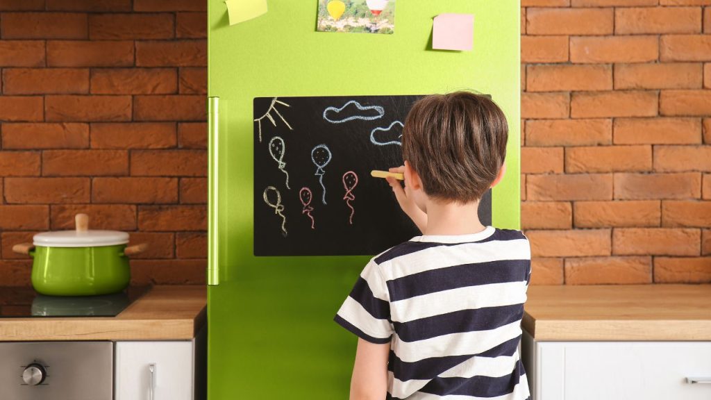 How to Update a Wooden Kitchen Cabinet? 8 Install a chalkboard on one of the kitchen cabinets