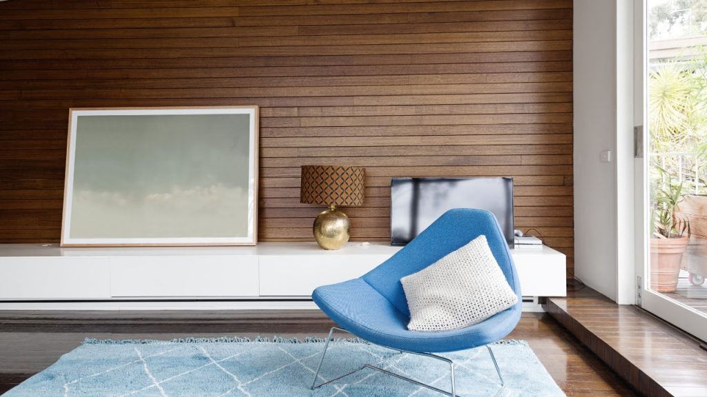 Wall Paneling Design Ideas: From Bedroom to Basement 7 Reclaimed wood wall panels in the living room