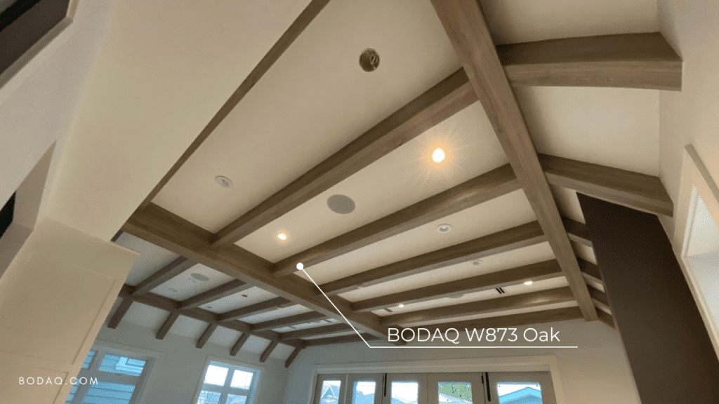 Architectural Vinyl Most Common Areas of Application 2 Ceiling beams wrapped with architectural vinyl
