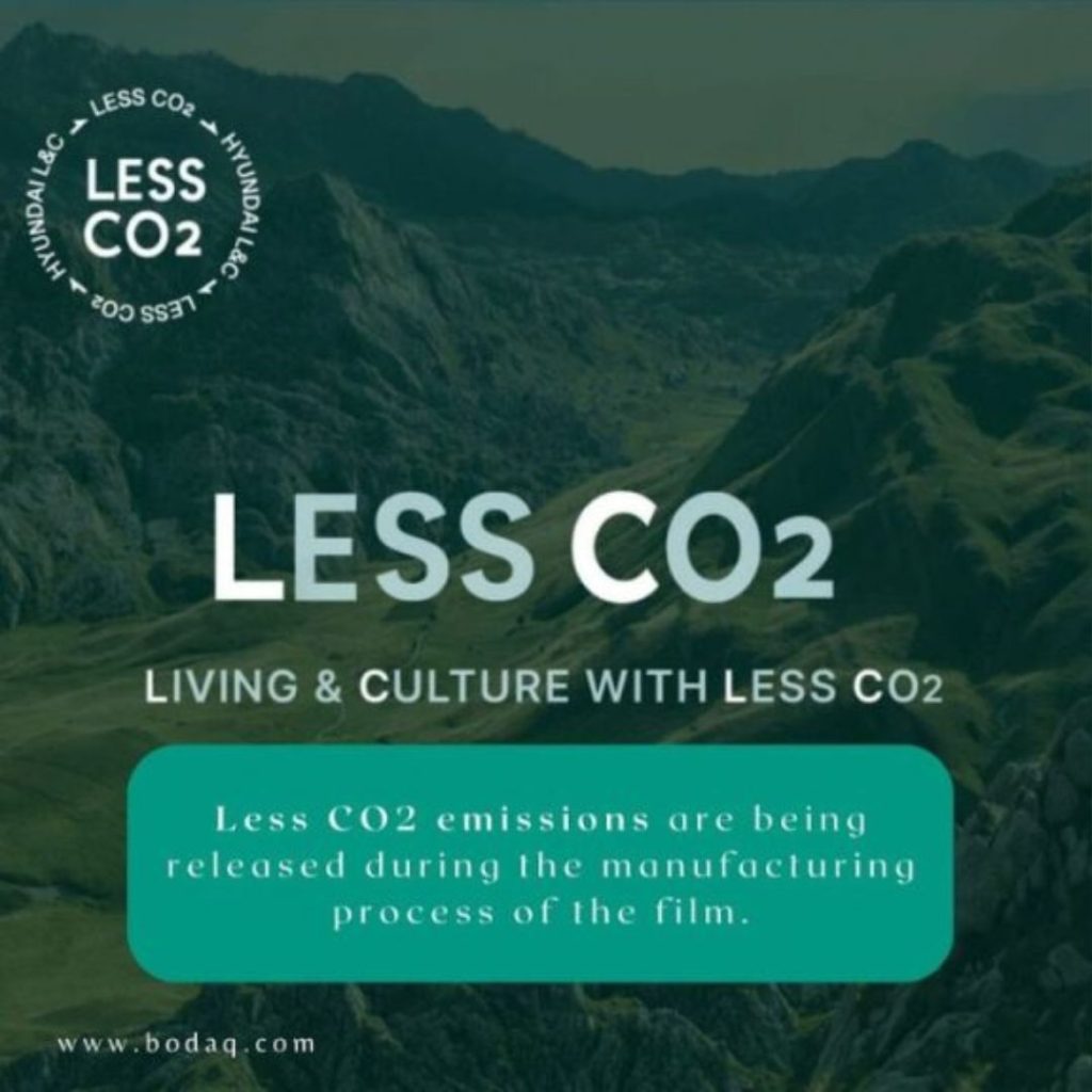 A Sustainable Solution: Bodaq Interior Film 2 Low carbon footprint