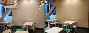 Bodaq Interior Film for Designers and Architects 29 Before and After Wall Caffeteria